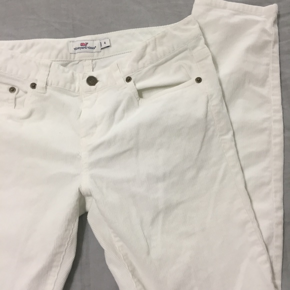 white corduroy skinny jeans
